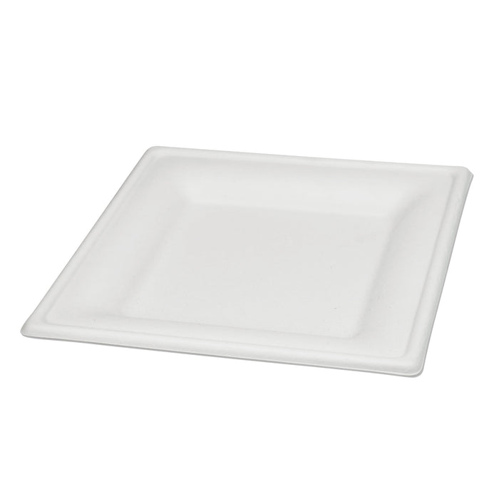 Bagasse plate - square 20 cm