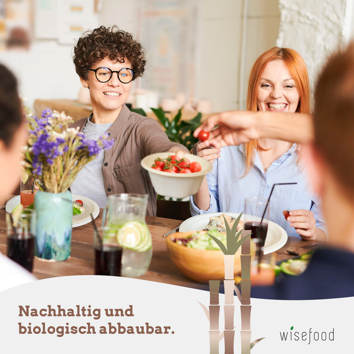 Bagasse Clamshell - 3 Fach - 46 x 20,3 x 4,6cm - (weiß)