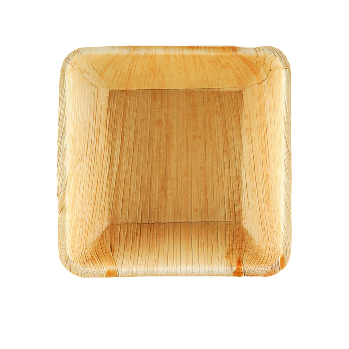 Palm leaf plate square deep 100ml 10 x 10 cm