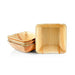 Einweg-Teller aus Palmblatt, quadratisch und tief, 15 x 15 cm, 300 ml, beige, stapelbar
